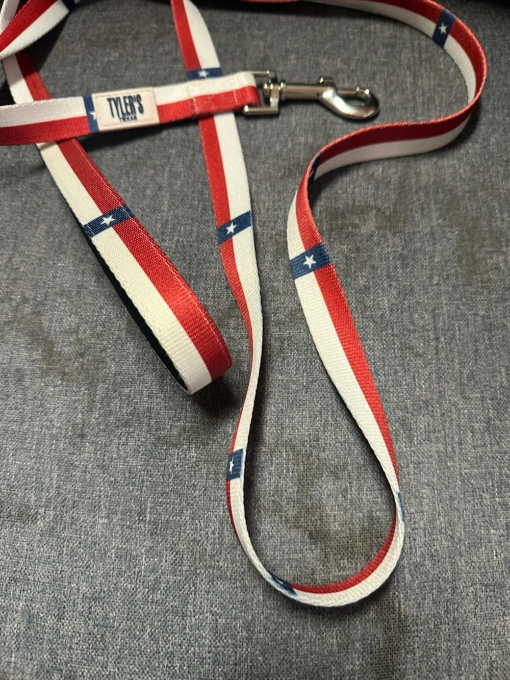 Tyler’s Texas x Pridebites Flag Red White & Blue Star Dog Leash